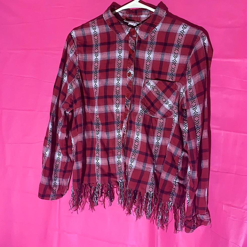 Olive+Oak Red Button-up Flannel